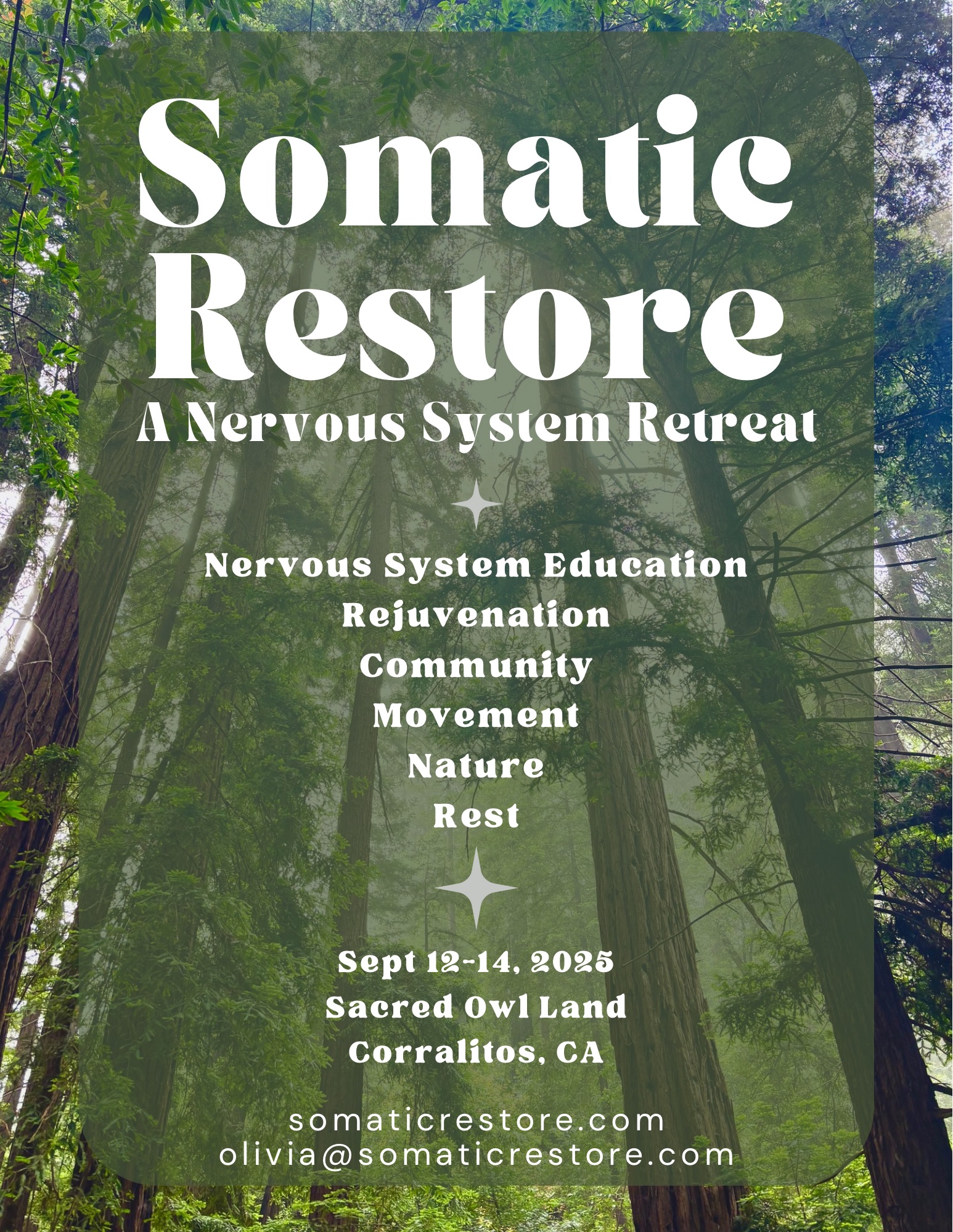 Retreat poster with program overview
